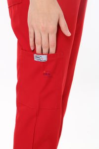 İ-Modern Çıtçıtlı Likralı Takım (Ribanalı) Kırmızı - XS