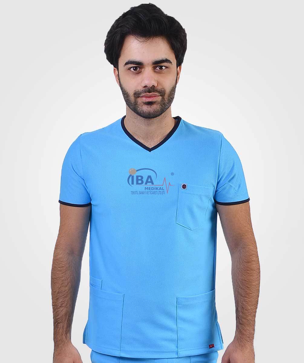 Comfort Sport V Yaka Tek Üst Turkuaz - XS