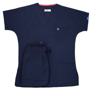 V Yaka Takım (Unisex) Lacivert - XXS - 36 Beden
