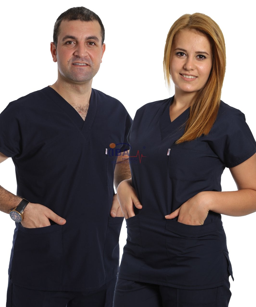 V Yaka Takım (Unisex) Lacivert - XXS - 36 Beden