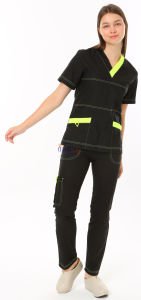 İ-Cool Fosforlu Takım 3XL - Siyah