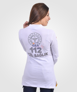 112 TUNİK LAKOST T-Shirt (Uzun) Beyaz - XXL