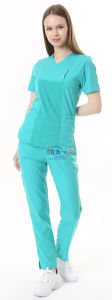 İ-Modern Çıtçıtlı Likralı Takım (Ribanalı) M - Benetton Yeşili