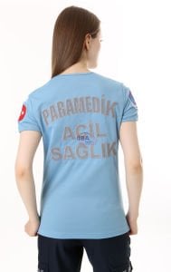 İ-SPORTİVE V Yaka Kısa Kol Paramedik Spor T-Shirt 3XL - Alice Mavisi