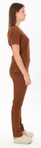 i-Soft Likralı Takım (SLIM FIT) Kahverengi - XXS - 36 Beden
