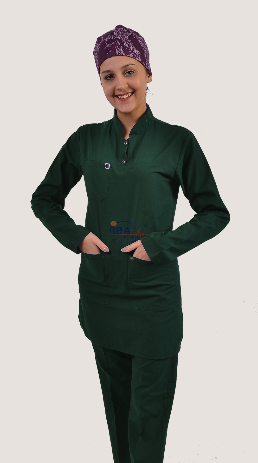 i-Soft Tesettür Likralı Takım Avcı Yeşili - XXL - 50/52 Beden