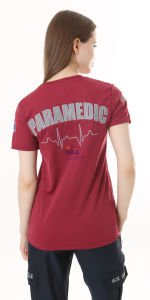 İ-SPORTİVE V Yaka Kısa Kol Paramedic Spor T-Shirt L - Bordo