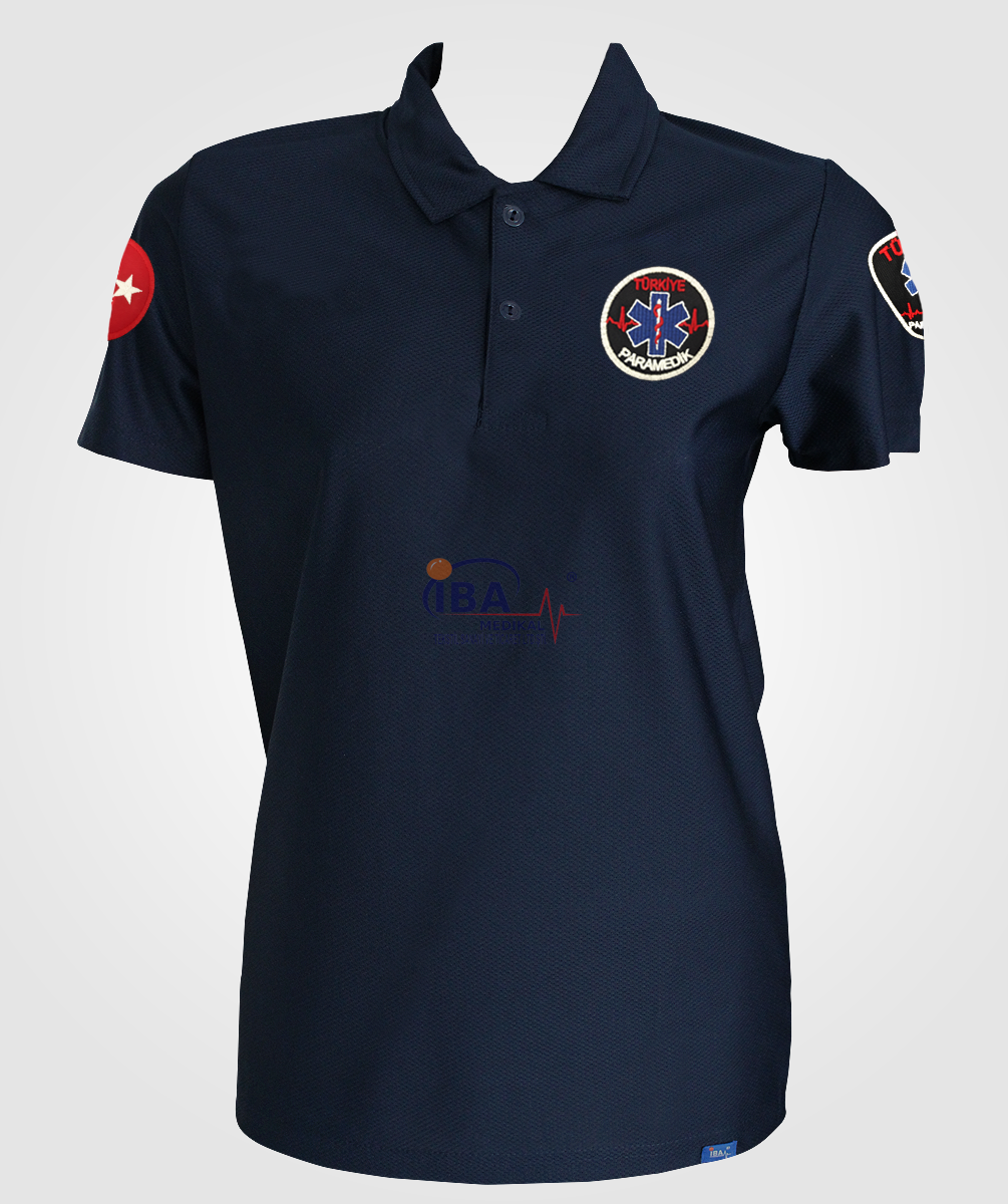 COMFORT Polo Yaka Kısa Kol Paramedik T-Shirt L - Lacivert