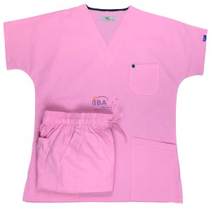 V Yaka Takım (Unisex) Şeker Pembe - XXS - 36 Beden