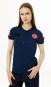 İ-SPORTİVE V Yaka Kısa Kol Acil Sağlık Spor T-Shirt