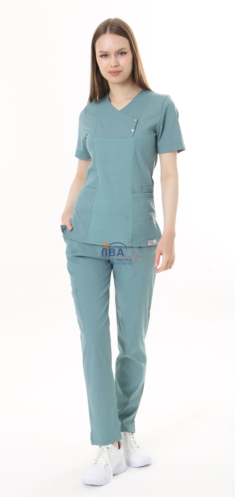 İ-Modern Çıtçıtlı Likralı Takım (Ribanalı) S - Çağla Yeşili