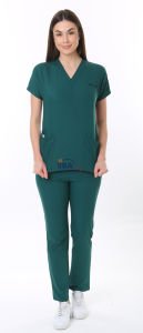 İ-Platinum Viskon Likralı Takım Avcı Yeşili - XXS - 36 Beden