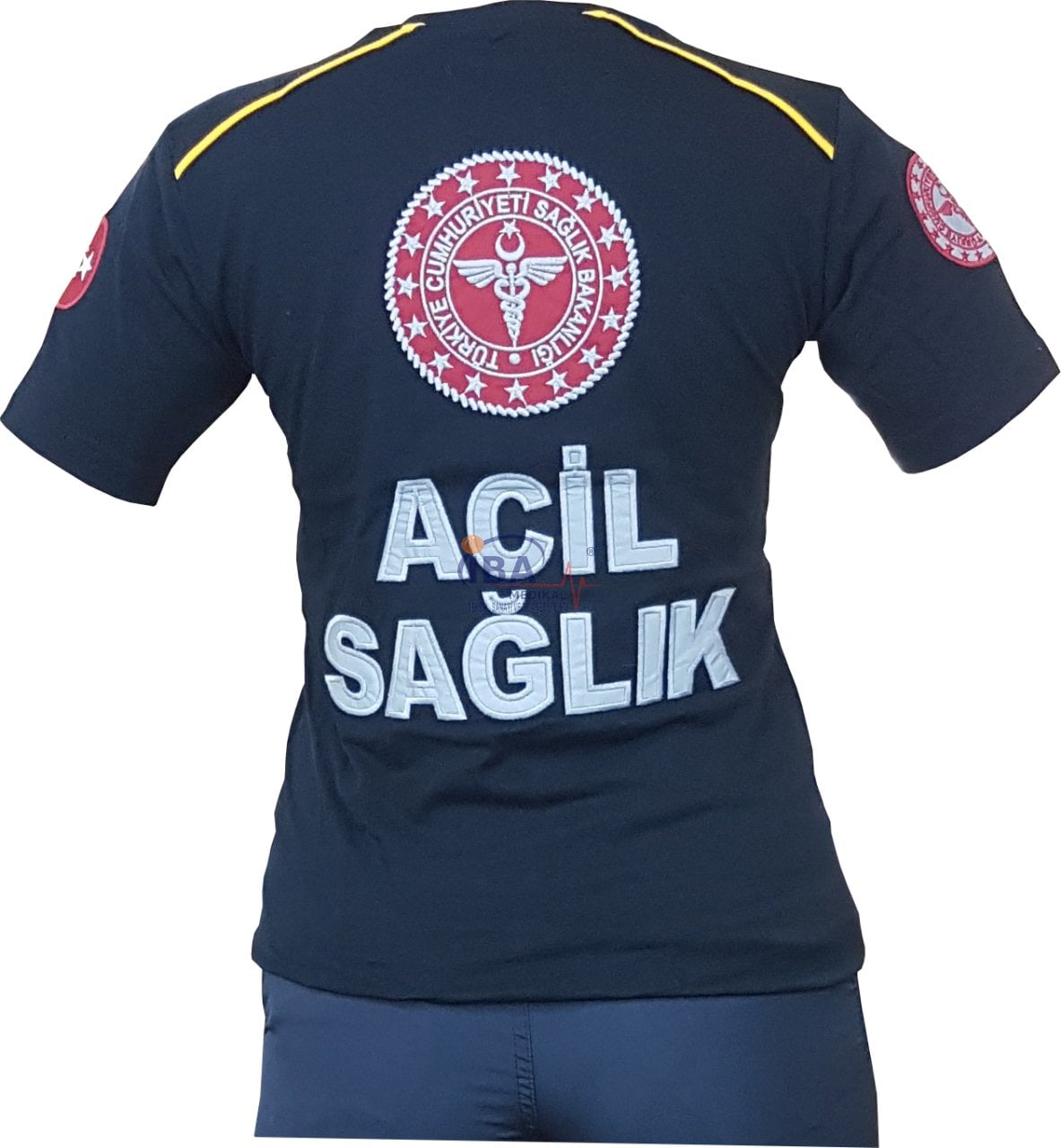 Yeni 112 Lacivert Penye Koton V Yaka T-Shirt 3XL