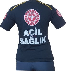 Yeni 112 Lacivert Penye Koton V Yaka T-Shirt 3XL