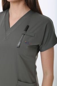 İ-Platinum Viskon Likralı Takım Haki - S - 40 Beden