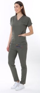 İ-Platinum Viskon Likralı Takım Haki - XL - 46/48 Beden