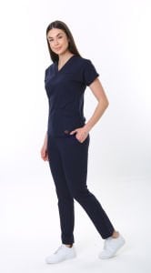 İ-Platinum Viskon Likralı Takım Lacivert - L - 44 Beden