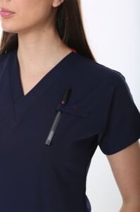 İ-Platinum Viskon Likralı Takım Lacivert - S - 40 Beden