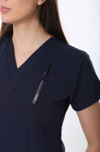 İ-Platinum Viskon Likralı Takım Lacivert - XL - 46/48 Beden