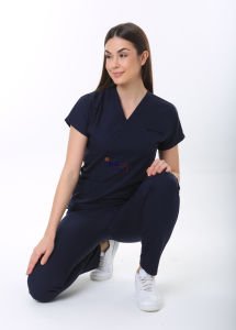 İ-Platinum Viskon Likralı Takım Lacivert - XL - 46/48 Beden