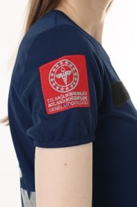 İ-SPORTİVE V Yaka Kısa Kol Acil Sağlık Spor T-Shirt XS - Lacivert