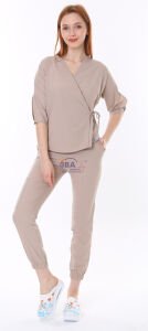 Kelebek Likralı Takım Bej - XS - 38 Beden