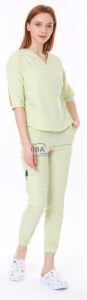 Kelebek Likralı Takım Liimon Yeşili - L - 44 Beden