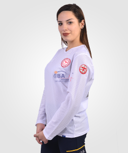 COMFORT V Yaka UZUN KOL T-Shirt Beyaz - XXL