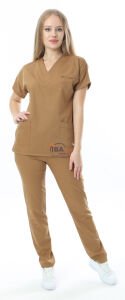İ-Platinum Viskon Likralı Takım cappuccino - L - 44 Beden