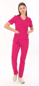 i-Soft Likralı Takım (SLIM FIT) Fuşya - M - 42 Beden