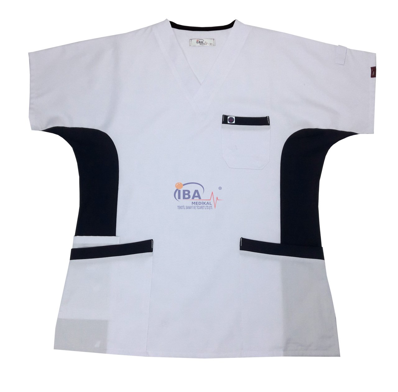 Esnek Yan Panelli Alpaka Tek Üst Beyaz - XL