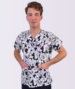 Mickey Mouse Terikoton Üst Desenli