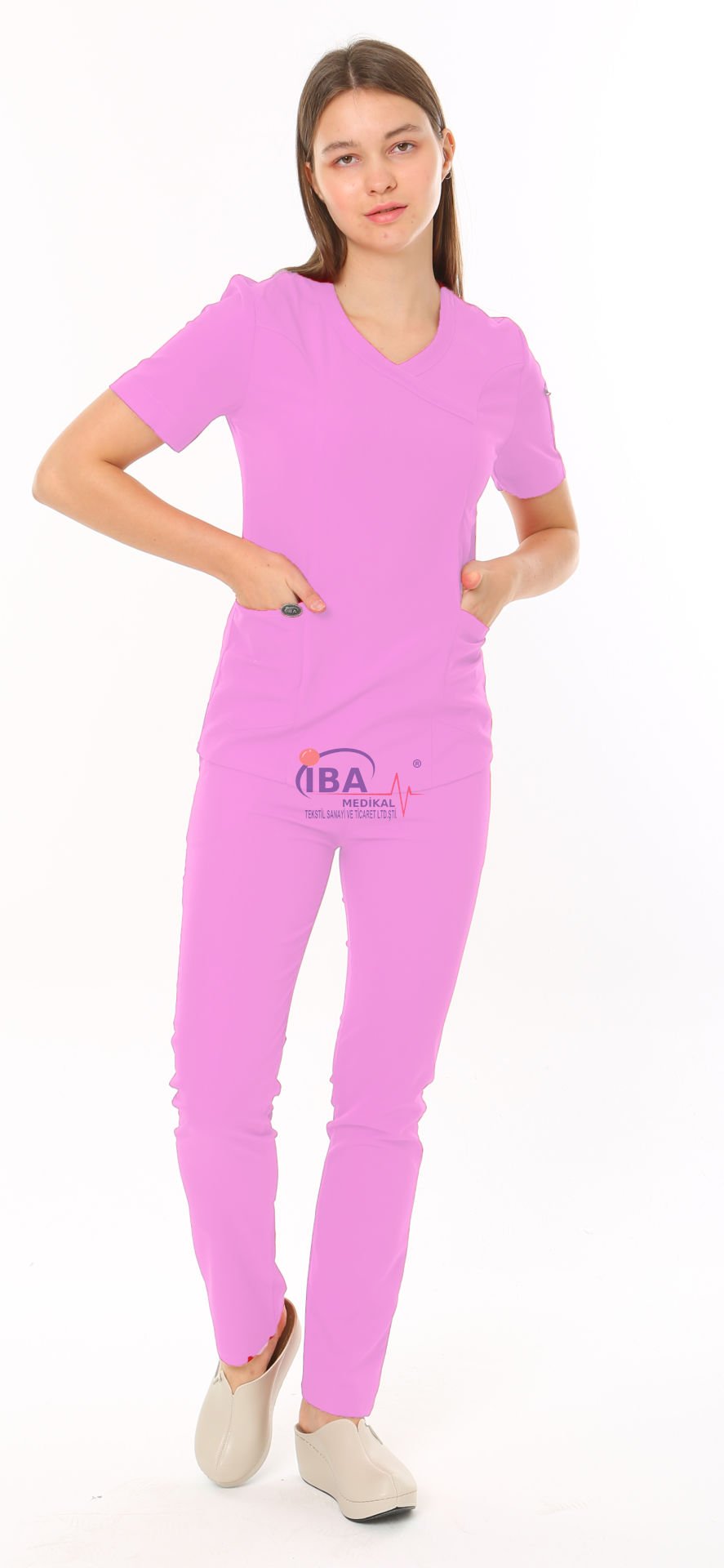 i-Soft Likralı Takım (SLIM FIT) Pembe (Pınk) - XS - 38 Beden