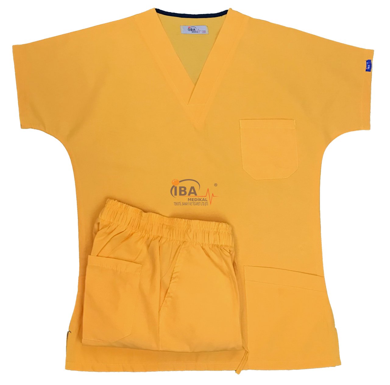 V Yaka Takım (Unisex) Hardal - XL - 46/48 Beden