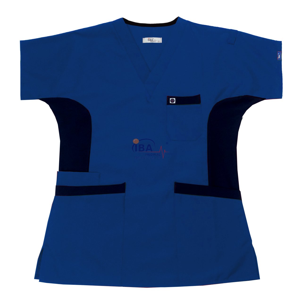 Esnek Yan Panelli Alpaka Tek Üst Saks Mavi - M