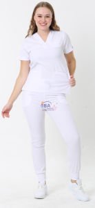 Jogger Likralı Takım (Ribanalı ) Beyaz - XS - 38 Beden