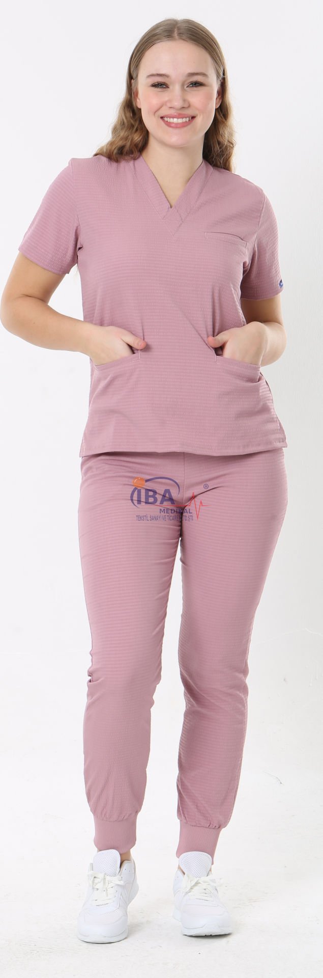 Jogger Likralı Takım (Ribanalı ) Pudra - XS - 38 Beden
