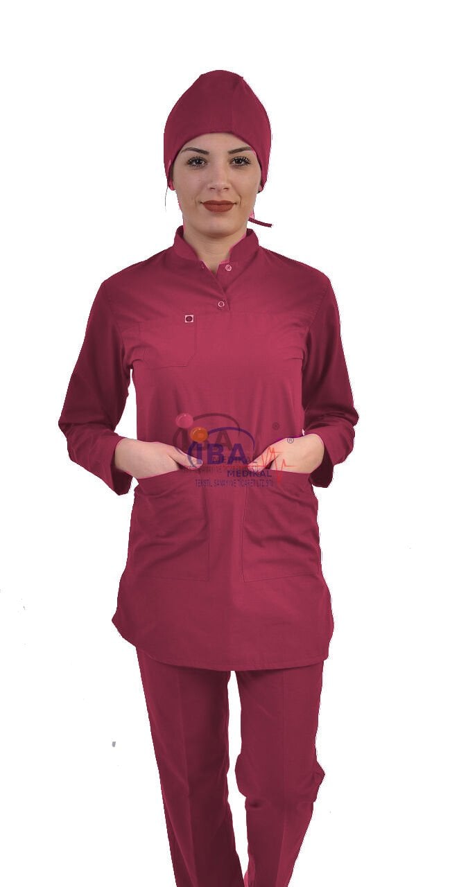 i-Soft Tesettür Likralı Takım XXS - 36 Beden - Bordo