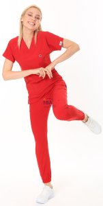 i-Premium Jogger Likralı Takım Kırmızı - L - 44 Beden