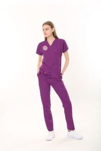 MOR EBE FORMASI LİKRALI SCRUBS TAKIM (BYZANTIUM)