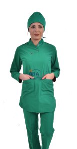 i-Soft Tesettür Likralı Takım Ameliyathane Yeşili - XXL - 50/52 Beden
