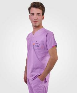 V Yaka Takım (Unisex) Lila - XL - 46/48 Beden