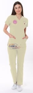 BEJ SAĞLIK TEKNİSYEN/TEKNİKER VE TIBBİ SEKRETER FORMASI LİKRALI SCRUBS TAKIM (MOTH)