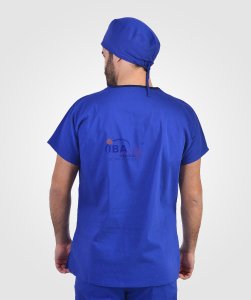 V Yaka Alpaka Takım (Unisex) S - Saks Mavisi