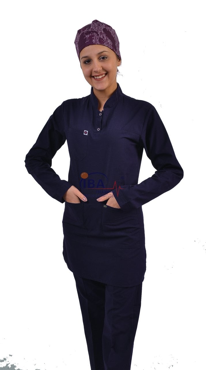 i-Soft Tesettür Likralı Takım Lacivert - L - 44 Beden