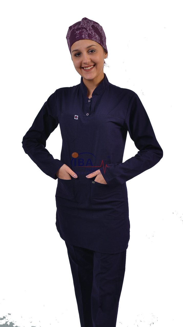 i-Soft Tesettür Likralı Takım Lacivert - M - 42 Beden