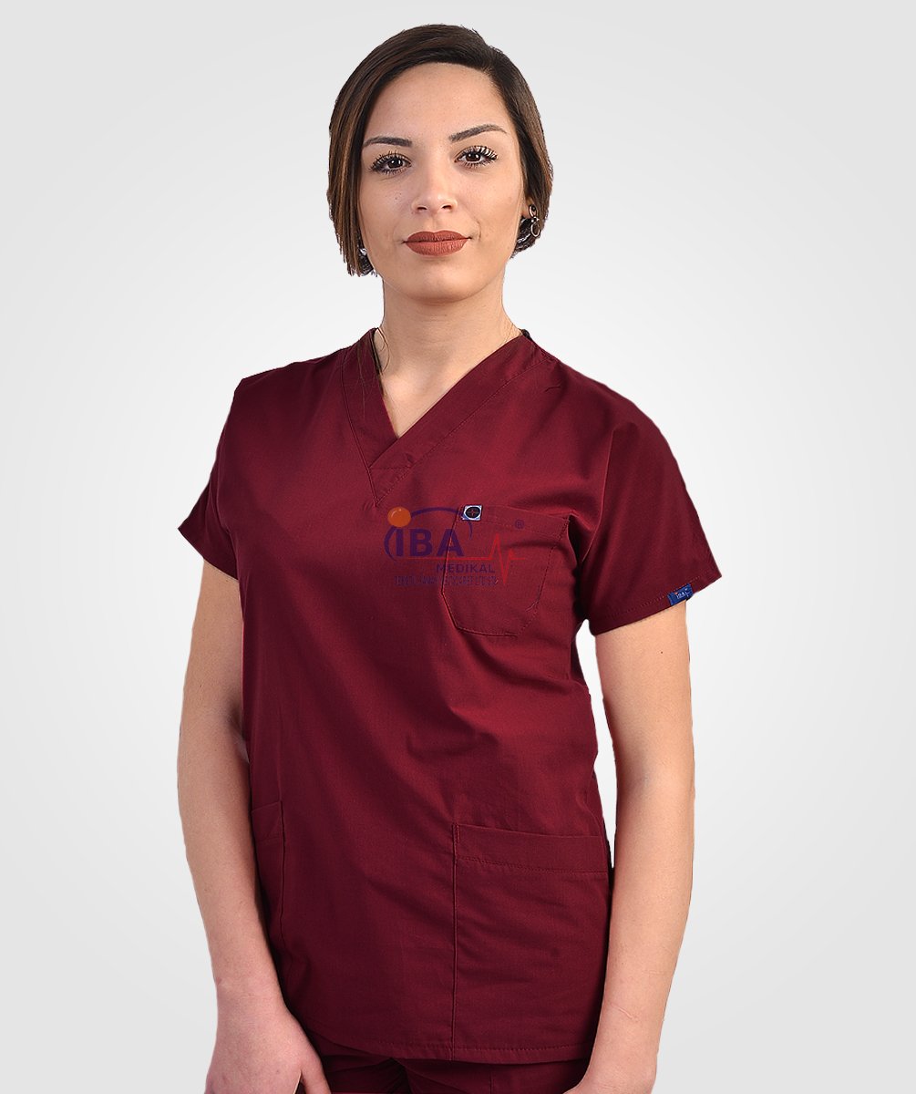 V Yaka Alpaka Takım (Unisex) XXS - Bordo