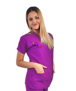 V Yaka Alpaka Takım (Unisex) XXS - Menekşe