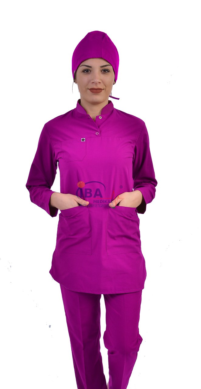i-Soft Tesettür Likralı Takım Mürdüm - XL - 46/48 Beden