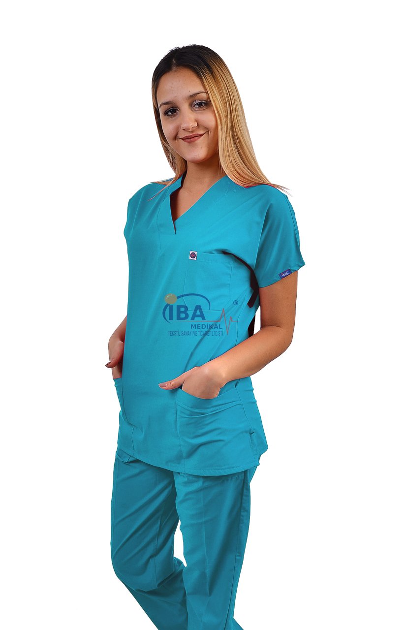 V Yaka Alpaka Takım (Unisex) XXL - Benetton Yeşili